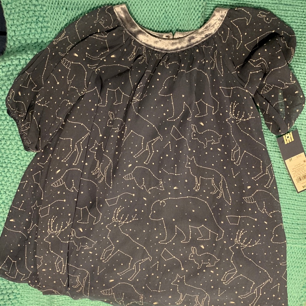 Oshkosh blue Constellation dress, 3T, new
